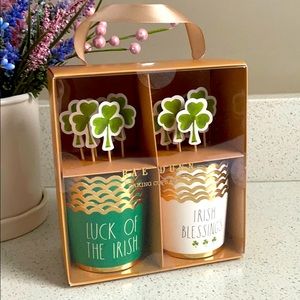🍀3/$30🍀RAE DUNN LUCK OF THE IRISH BAKING CUPS & PICKS ST PATRICK’S DAY